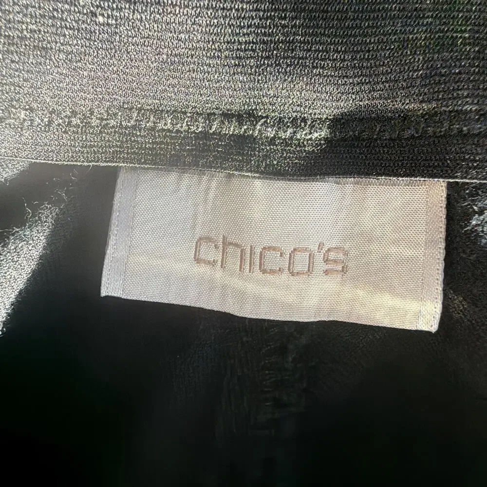 Chico's Black high Rise straight Pants Women’s 2.5 14 Short 35 x 29 - Picture 9 of 10